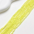 Cuentas de cristal ojo de gato facetadas amarillo claro 3mm para joyería DIY - Amarillo (Cuenta Facetada) / US 3