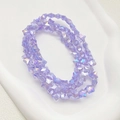 Fonkelende paarse stervormige glazen kralen met AB-coating voor DIY-sieraden maken - 1 Stuk/Verpakking (8mm) / Lichtpaars