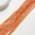 Cuentas de ojo de gato facetadas naranjas para joyería DIY, hilos de cristal de 3mm-4mm - Naranja (Cuenta Facetada) / US 3