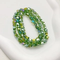 Stervormige groene facetgeslepen glaskralen met AB-coating voor DIY-sieraden maken - 1 Stuk/Verpakking (8mm) / Groen