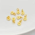 Vergulde matte muntbedeltjes voor doe-het-zelf sieraden maken set van 8 stuks - Koperen Munt Dubbelzijdige Hanger 6*8.5mm