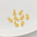 Gouden holle Fu-hanger voor DIY-sieraden maken van handgemaakte armbanden en kettingen - Holle Fu Kaart Hanger 6*8.5mm
