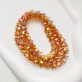 Barnsteen gouden ster-vormige kristallen kralen met iriserende AB-coating voor sieraden - 1 Stuk/Verpakking (10mm) / Oranje
