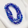 Stervormige blauw-paarse kristallen kralen met AB-coating voor DIY handgemaakte sieraden - 1 Stuk/Verpakking (10mm) / Donkerblauw