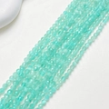 Cuentas de cristal ojo de gato facetadas de 3mm verde amazonita para joyas caseras - Azul Lago (Cuenta Facetada) / US 4