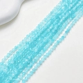 Cuentas de piedra ojo de gato facetadas azul cielo para bisutería y pulseras DIY - Azul Claro (Cuenta Facetada) / US 4