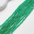 Cuentas de cristal ojo de gato verde facetado para material de joyería artesanal - Verde Oscuro (Cuenta Facetada) / US 4