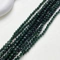 Tiras de cuentas de cristal ojo de gato facetadas verde oscuro 3mm para joyería DIY - Piedra de Oro Verde / US 4