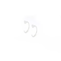 Boucles d'oreilles minimalistes en forme de cœur argenté avec design en C poli - W80232 Style Argenté