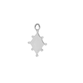 Detailansicht eines sternförmigen Silberanhängers mit acht eingelegten Zirkonia-Akzenten - Silber Geometrischer Stern (W80198-SS)