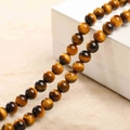 Polierte natürliche Tigerauge-Rundperlen in Gelb und Braun für DIY-Schmuckherstellung - 10 Stück/Packung (8mm) / Natürliches Gelbes Tigerauge