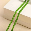 Polierte grüne Achatperlen 6-8mm für handgefertigten DIY Schmuck Armbänder und Ketten - 10 Stück/Packung (4mm) / Grasgrüner Chalzedon