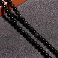 Polierte natürliche schwarze Obsidianperlen mit dezentem Glanz für DIY-Schmuckhandwerk - 10 Stück/Packung (6mm) / Einzelnes Regenbogenauge Obsidian