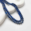 Lapis Lazuli Natursteinperlen für DIY-Schmuckherstellung mit tiefblauem Finish - 5 Stück/Packung (6mm) / Lapislazuli