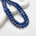Polierte natürliche tiefblaue Lapislazuli-Rundperlen-Stränge für die DIY-Schmuckherstellung - 5 Stück/Packung (8mm) / Lapislazuli