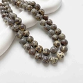 Polierte Leopardenfell-Jaspis-Perlen für DIY-Schmuck mit natürlichen braunen Mustern - Ozean Opal / 10mm (5 Stück/Packung)