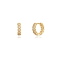 Luxury gold honeycomb stud earrings with zircon inlay and geometric design for women - JQH0331-Mini Honeycomb Style / Gold