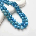 Polierte blaue Apatit Natursteinperlen für die handgefertigte Schmuckherstellung - Larimar Apatit / 10mm (5 Stück/Packung)