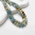 Perlen aus Tigerauge und Achat für DIY-Schmuck mit eleganten blauen und braunen Texturen - Blue Square Lösung / 8mm (5 Stück/Packung)