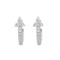 Orecchini a cerchio in argento con cluster di zirconi cubici in un design raffinato - Stile Colore Argento Zirconia Bianca / 24k