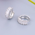 Elegante zilveren oorringen met marquise-geslepen zirkonia stenen voor dames - 24K / Zilver (JQH0426-SS)