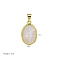 Macro shot of gold oval shell pendant with heart sunray engraving measuring 24x12mm - Oval Heart Radiation Pattern Pendant (DN251203-A) / Pendant Only (Without Chain)