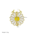Detail of magnetic daisy heart pendant showing 28mm height and 5.6g weight specs - Daisy Separable Pendant Only (Without Chain)
