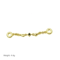 Detail of a 4.4g gold metal jewelry charm with blue gemstone and relief hand design - Hands and Star Style (DB251208-A) / Pendant Only (Without Chain)