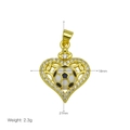 Dettaglio pendente calcio a cuore con misure di 27 mm di altezza e 18 mm di larghezza - Stile Calcio Cuore / DN260117-D Ciondolo Solo (Senza Catena)