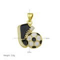 Dettaglio del ciondolo da calcio e sneaker con dimensioni e specifiche del peso - DN260117-E Ciondolo Solo (Senza Catena)