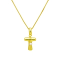 Vue macro détaillée du pendentif lettre T en or poli incrusté d'une perle délicate - DN240616-T Pendentif Seul (Sans Chaîne)
