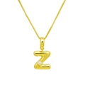 Détail du pendentif lettre Z dorée avec perle blanche et chaîne à maille vénitienne - DN240616-Z Pendentif Seul (Sans Chaîne)