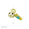 Detail view of soccer ball and sneaker charm with dimensions 29mm and weight 6.2g - Soccer Sneaker Style (DB240806-C) Pendant Only (Without Chain)