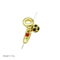 Goldener Fußball- und Schuhanhänger, 28mm Länge und 3,7g Gewicht für Bettelarmbänder - Fußballschuh Und Fußball Anhänger Ohne Kette (DB240822-E)