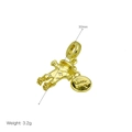 Détail du pendentif fille plaqué or 18k avec zircons et étiquette Love guard - Style Astronaute Love Guard (DB240911-F)