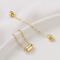 14K gold-filled magnetic ball clasp with extender chain for DIY jewelry making - 14K Gold Cylindrical Magnetic Clasp (6mm)