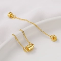 14K gold plated magnetic ball clasp with extender chain for necklaces and bracelets - 18K Gold Cylindrical Magnetic Clasp (6mm)