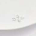 Cuentas espaciadoras plateadas irregulares estilo lava para la creación de joyería DIY - 2# Plateado 6.5*5*4mm Agujero 0.8mm