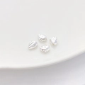 Cuentas espaciadoras irregulares bañadas en plata con textura martillada para joyería DIY - 10# Plateado 8.5*7*4mm Agujero 0.8mm