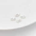 Cuentas barrocas irregulares bañadas en oro de 14K para creación de joyas DIY - 8# Plateado 9.5*4.5*4mm Agujero 0.8mm