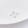 Cuentas espaciadoras plateadas irregulares para creación de joyería hecha a mano - 3# Plateado 7*6*5mm Agujero 1.0mm