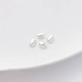 Cuentas de metal barroco plateado irregular para joyería artesanal con acabado pulido - 1# Plateado 5.5*4.5*3.5mm Agujero 1.2mm