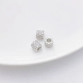 Verzilverde cilinderbedels met zirkonia en tandradrand voor het maken van DIY-sieraden - 4# Micro-pave Strass Cilinder (7.5*7mm)
