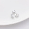 Set de tres dijes de copo de nieve plateados con circonitas para pulseras DIY - 5# Anillo de Strass Cuadrado (8*4mm)
