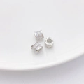 Cuenta cilíndrica plateada con grabado 'BELOVED' y pavé de circonitas para pulseras - 18# Cilindro Grabado BELOVED (6.5*7.5mm)