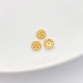 Set van 3 18K vergulde bloem tussenkralen met zirkonia voor zelfgemaakte sieraden - Stijl 3 Bloemkapje 7mm Gat 1.0mm
