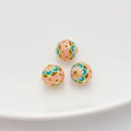 Geëmailleerde bloem kralen in goud en roze voor DIY sieraden maken en handwerk - 4# Vijfbladige Bloem Tussenkraal (5471729721133) / 10mm Gat ongeveer 1mm