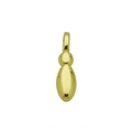 Detailed close-up of a polished gold bubble initial pendant showing a smooth metallic surface - Letter I (Pendant Only)