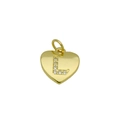 Makroaufnahme von goldenem Herzanhänger mit funkelndem, zirkonbesetztem Buchstaben L - Buchstabe L Herz Anhänger Ohne Kette (DN241115-L)