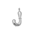 Detailed close-up of polished silver bubble letter J pendant with high-gloss finish - Letter J (Pendant Only)